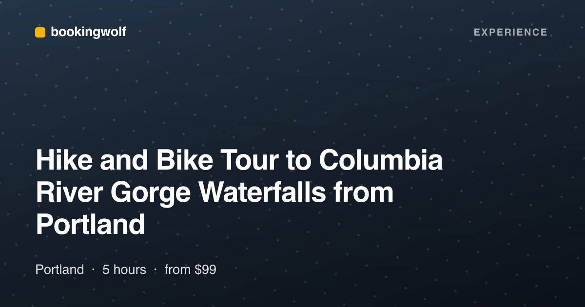 Hike and Bike Tour to Columbia River Gorge Waterfalls from Portland
