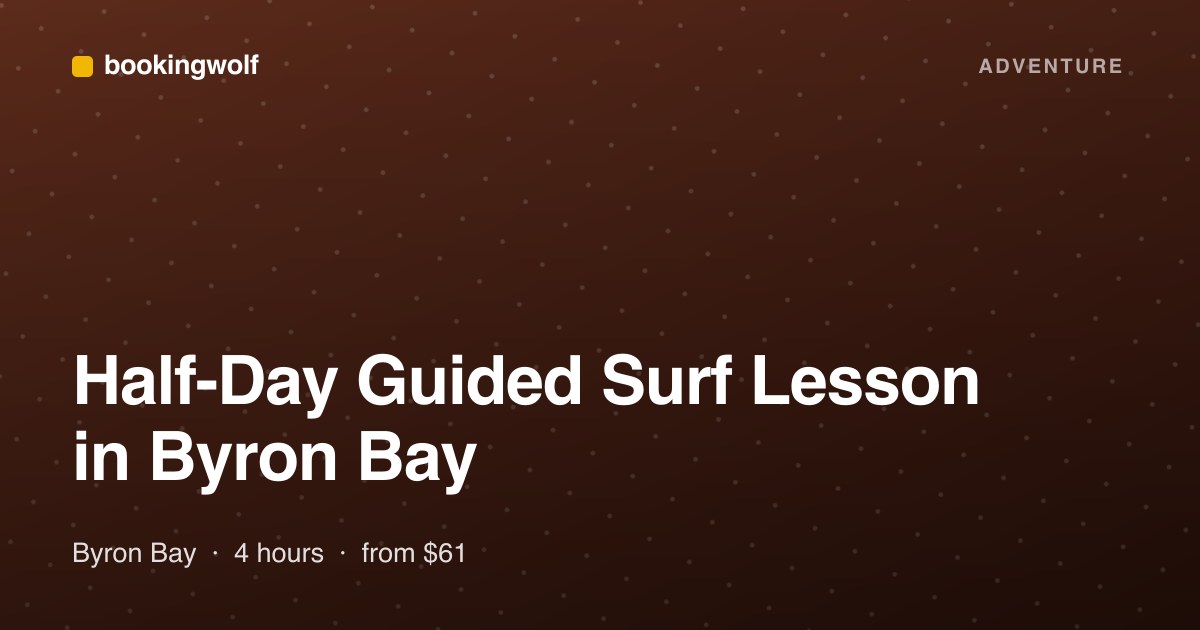 Half-Day Guided Surf Lesson in Byron Bay