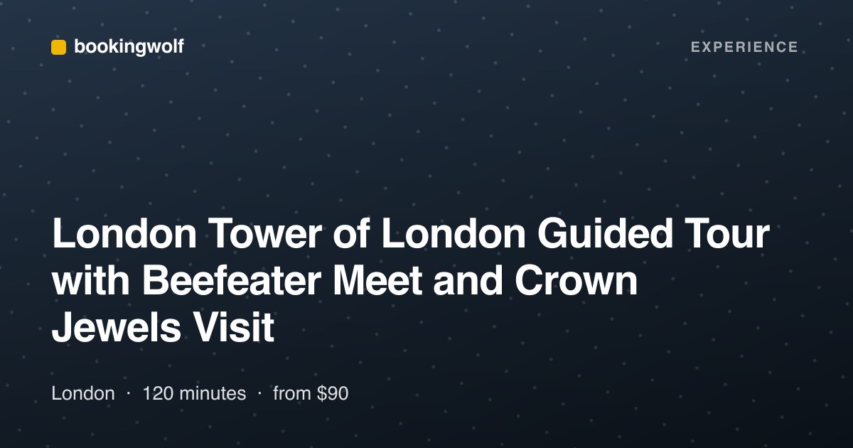 London Tower of London Guided Tour with Beefeater Meet and Crown Jewels Visit