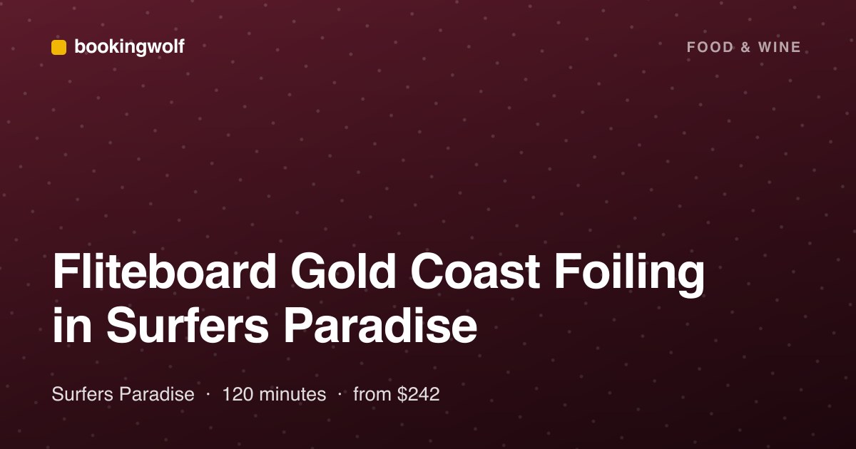 Fliteboard Gold Coast Foiling in Surfers Paradise