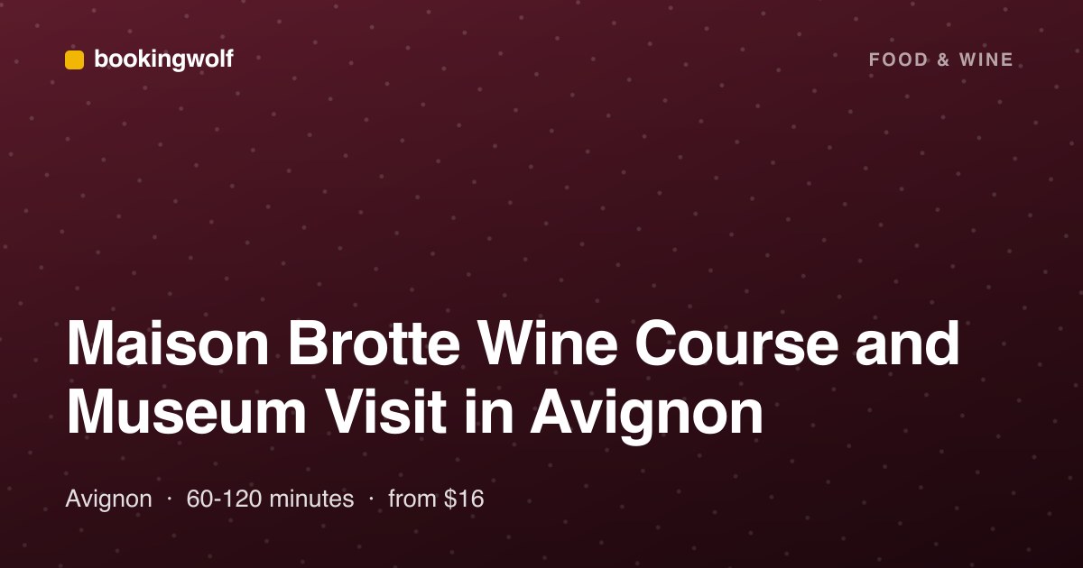 Maison Brotte Wine Course and Museum Visit in Avignon