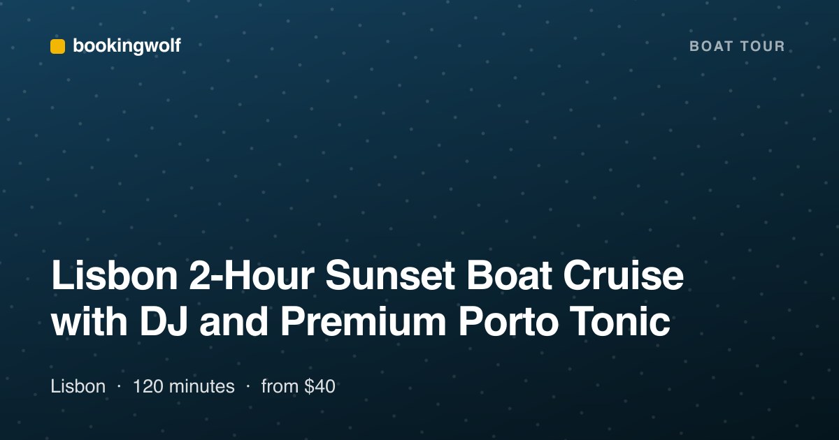 Lisbon 2-Hour Sunset Boat Cruise with DJ and Premium Porto Tonic