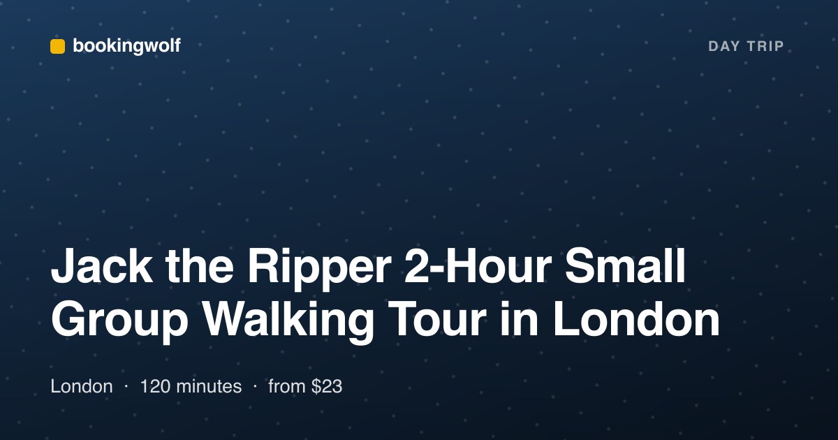Jack the Ripper 2-Hour Small Group Walking Tour in London