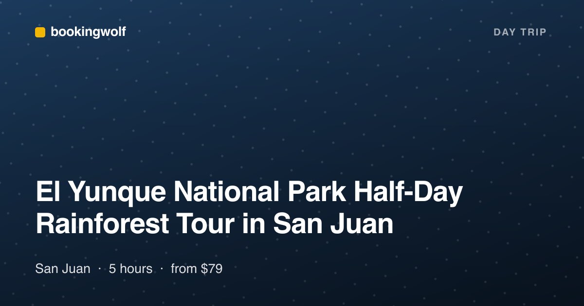 El Yunque National Park Half-Day Rainforest Tour in San Juan