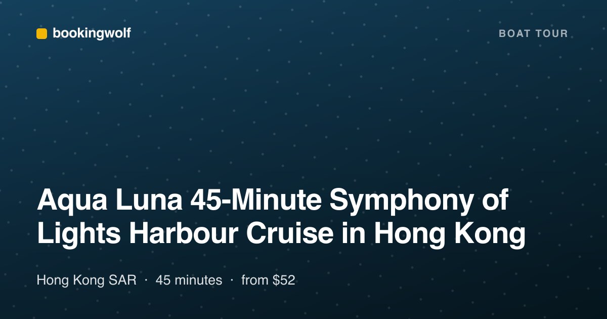 Aqua Luna 45-Minute Symphony of Lights Harbour Cruise in Hong Kong