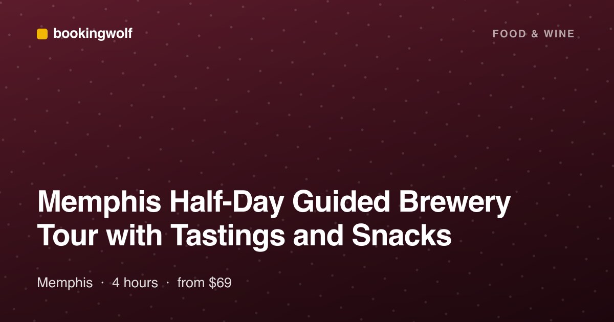 Memphis Half-Day Guided Brewery Tour with Tastings and Snacks