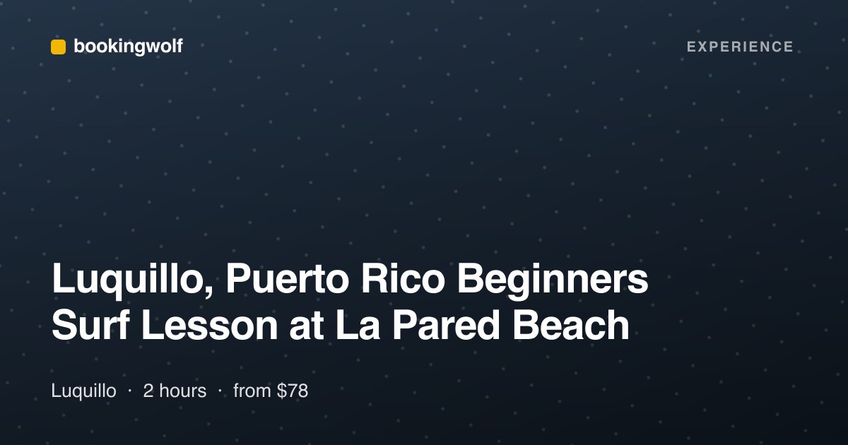 Luquillo, Puerto Rico Beginners Surf Lesson at La Pared Beach