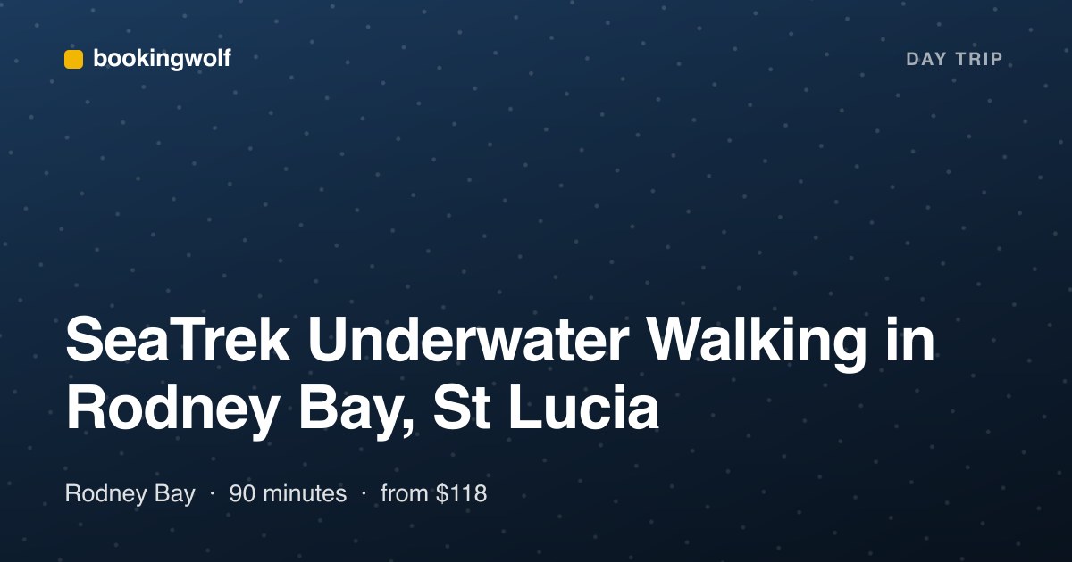 SeaTrek Underwater Walking in Rodney Bay, St Lucia