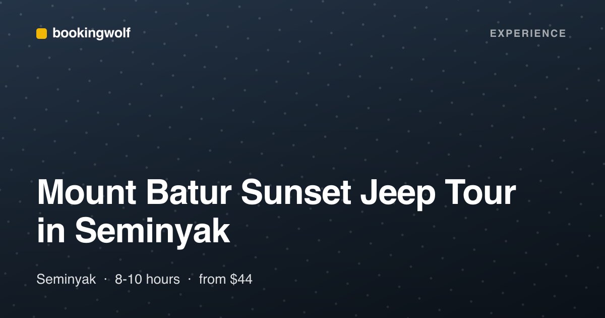 Mount Batur Sunset Jeep Tour in Seminyak