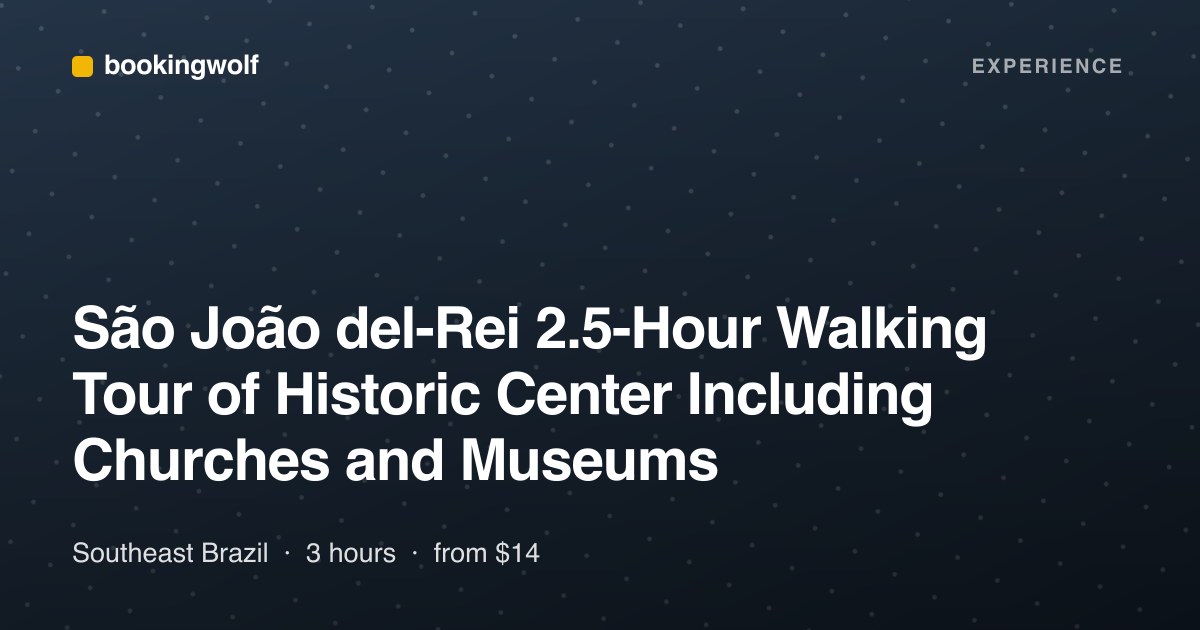 São João del-Rei 2.5-Hour Walking Tour of Historic Center Including Churches and Museums