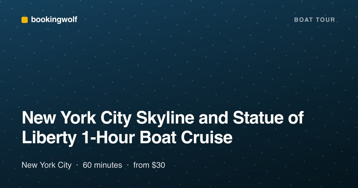New York City Skyline and Statue of Liberty 1-Hour Boat Cruise
