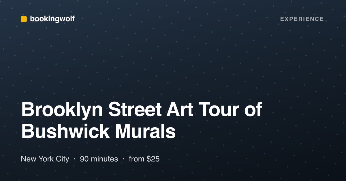 Brooklyn Street Art Tour of Bushwick Murals