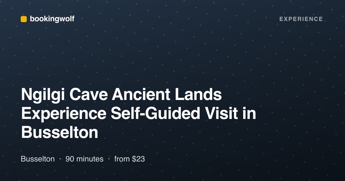 Ngilgi Cave Ancient Lands Experience Self-Guided Visit in Busselton