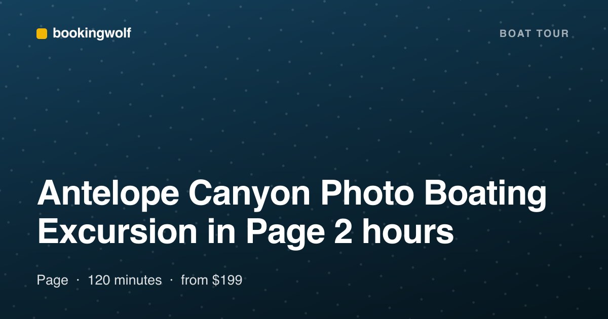 Antelope Canyon Photo Boating Excursion in Page 2 hours