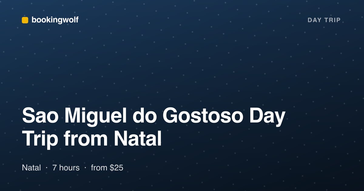 Sao Miguel do Gostoso Day Trip from Natal