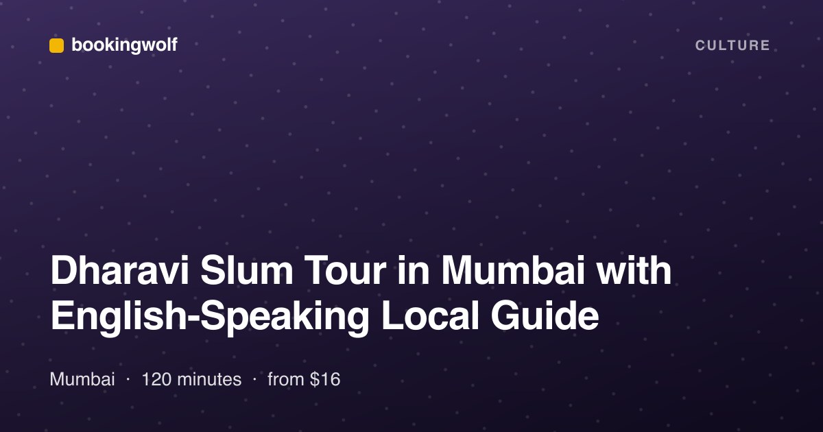 Dharavi Slum Tour in Mumbai with English-Speaking Local Guide