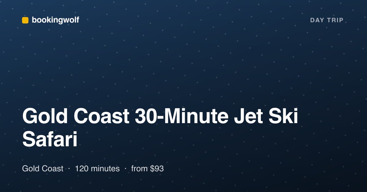 Gold Coast 30-Minute Jet Ski Safari