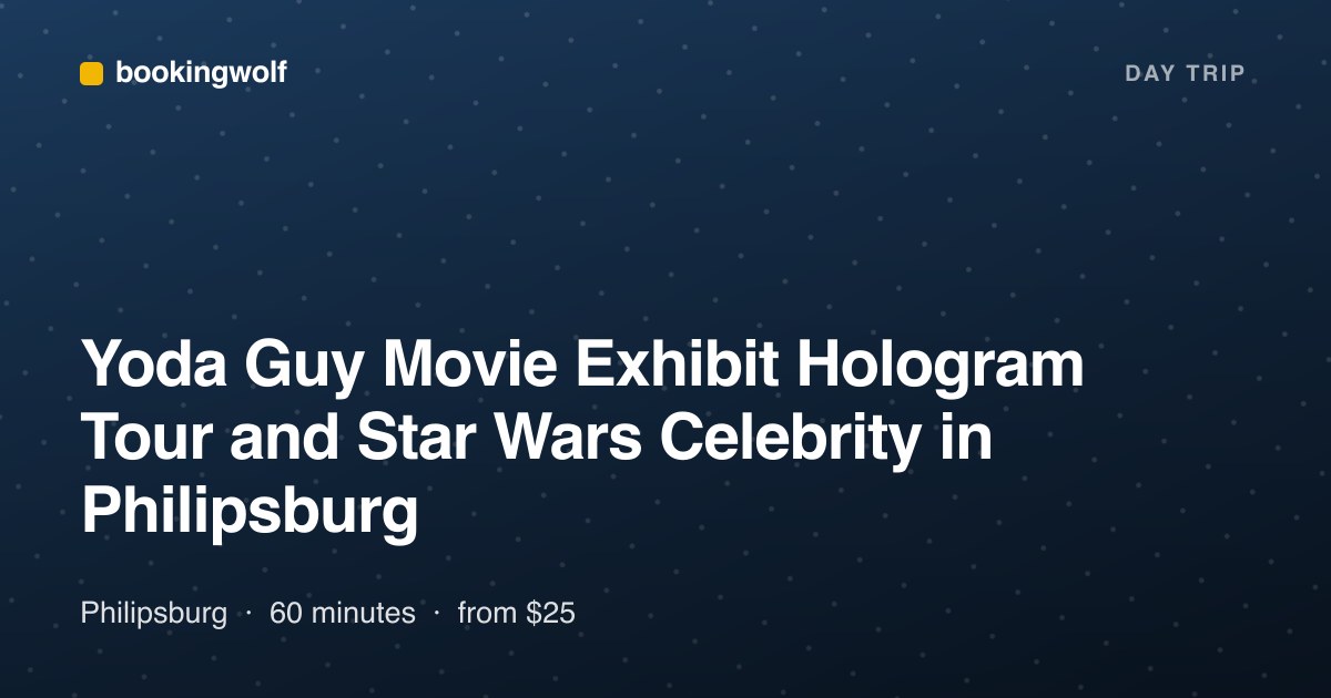 Yoda Guy Movie Exhibit Hologram Tour and Star Wars Celebrity in Philipsburg