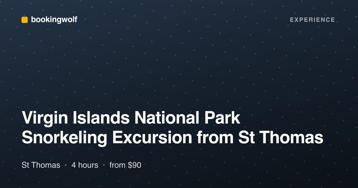 Virgin Islands National Park Snorkeling Excursion from St Thomas