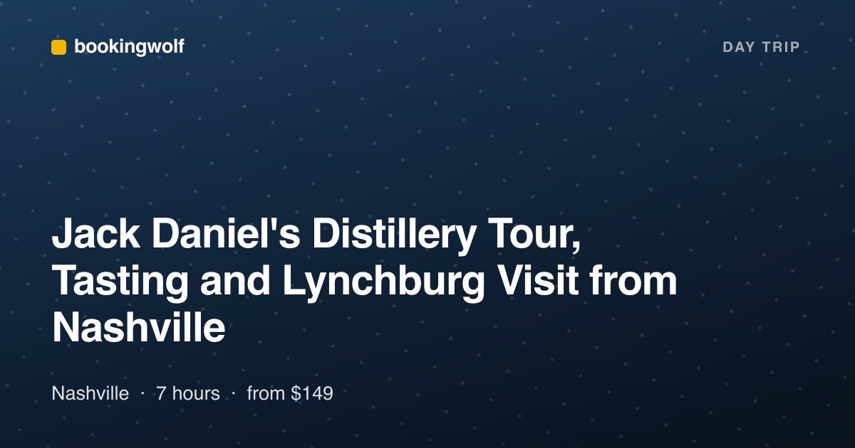 Jack Daniel's Distillery Tour, Tasting and Lynchburg Visit from Nashville