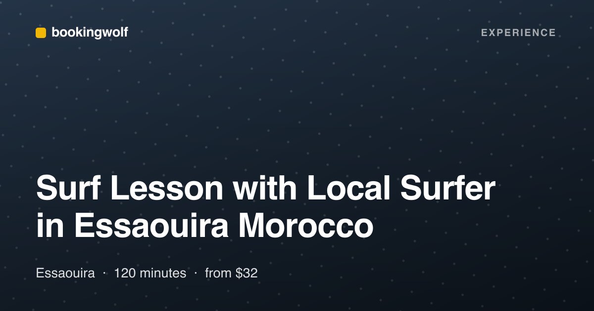 Surf Lesson with Local Surfer in Essaouira Morocco