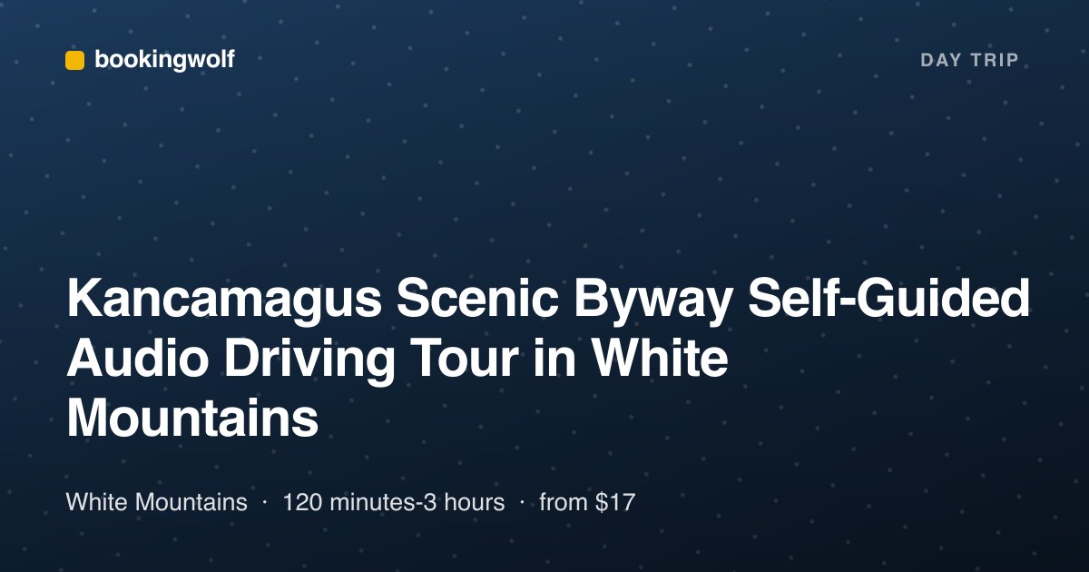 Kancamagus Scenic Byway Self-Guided Audio Driving Tour in White Mountains