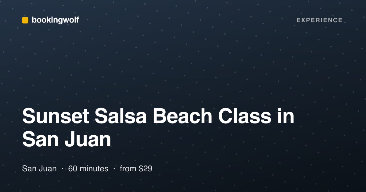 Sunset Salsa Beach Class in San Juan
