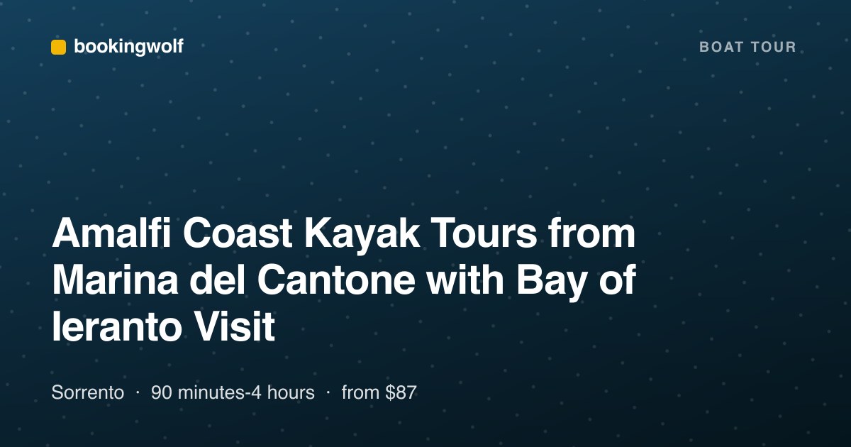 Amalfi Coast Kayak Tours from Marina del Cantone with Bay of Ieranto Visit