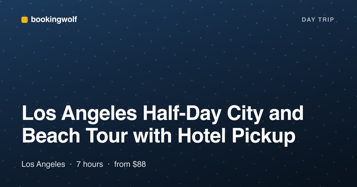 Los Angeles Half-Day City and Beach Tour with Hotel Pickup
