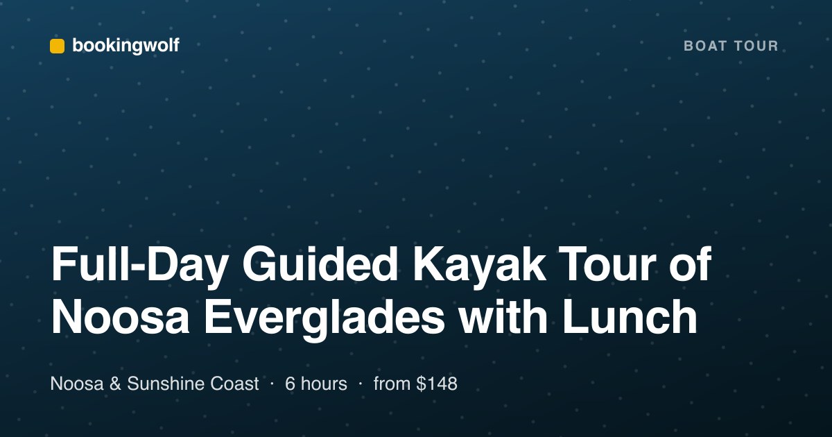 Full-Day Guided Kayak Tour of Noosa Everglades with Lunch