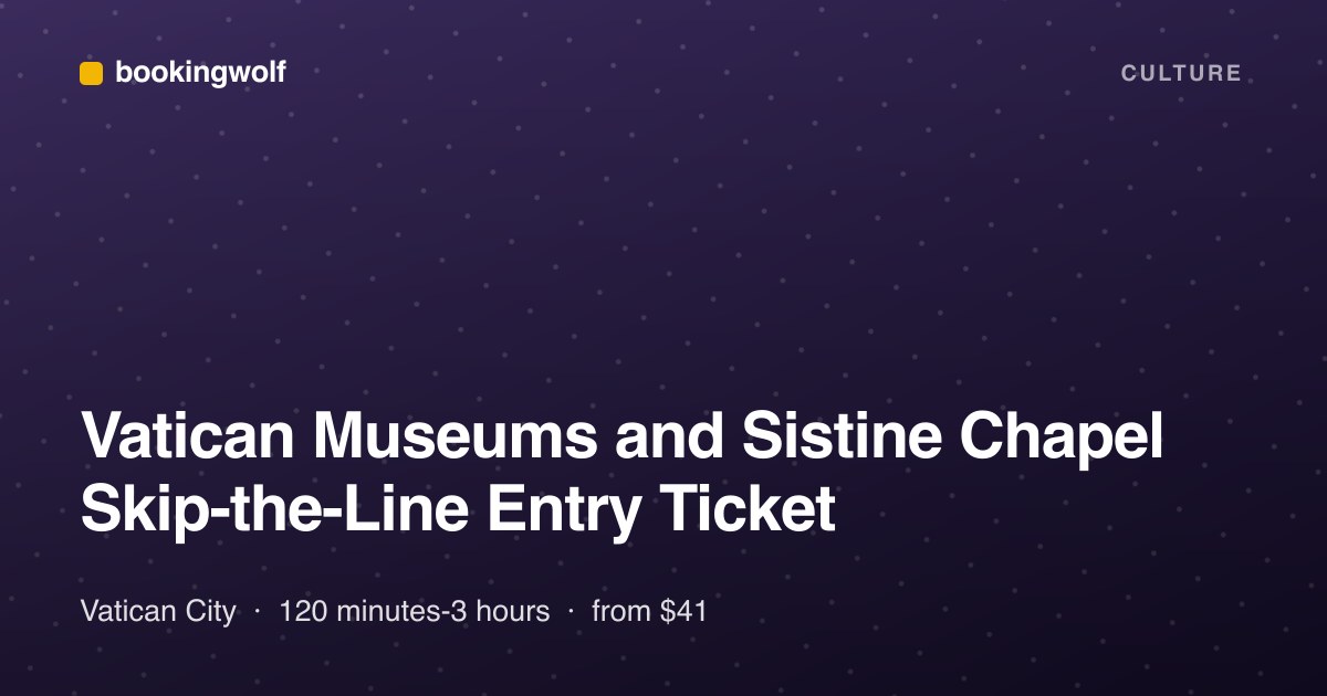 Vatican Museums and Sistine Chapel Skip-the-Line Entry Ticket