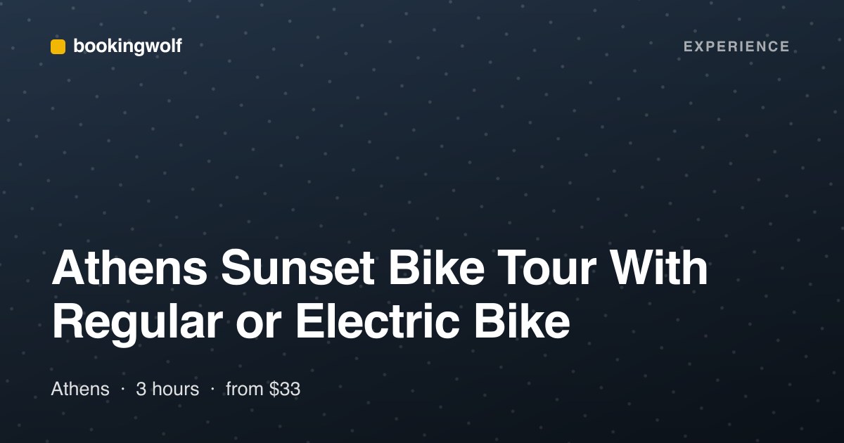 Athens Sunset Bike Tour With Regular or Electric Bike
