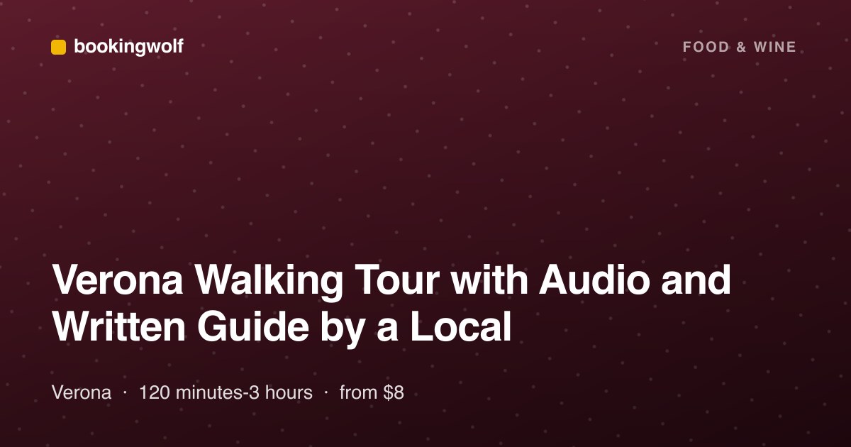 Verona Walking Tour with Audio and Written Guide by a Local