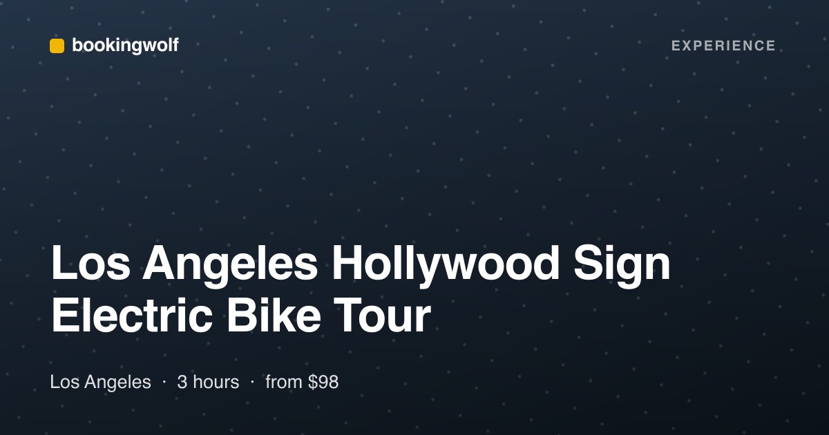 Los Angeles Hollywood Sign Electric Bike Tour