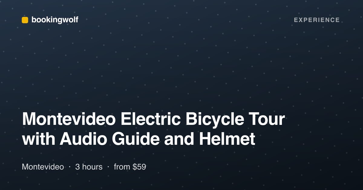 Montevideo Electric Bicycle Tour with Audio Guide and Helmet