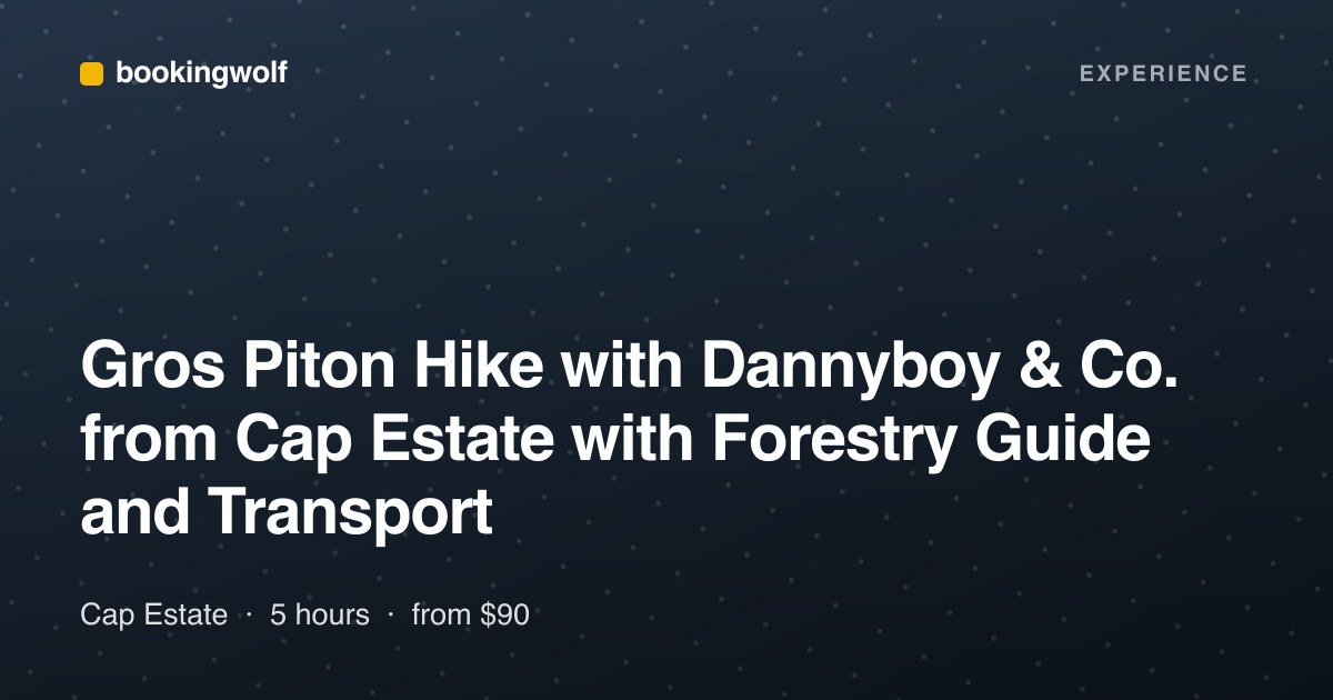 Gros Piton Hike with Dannyboy & Co. from Cap Estate with Forestry Guide and Transport