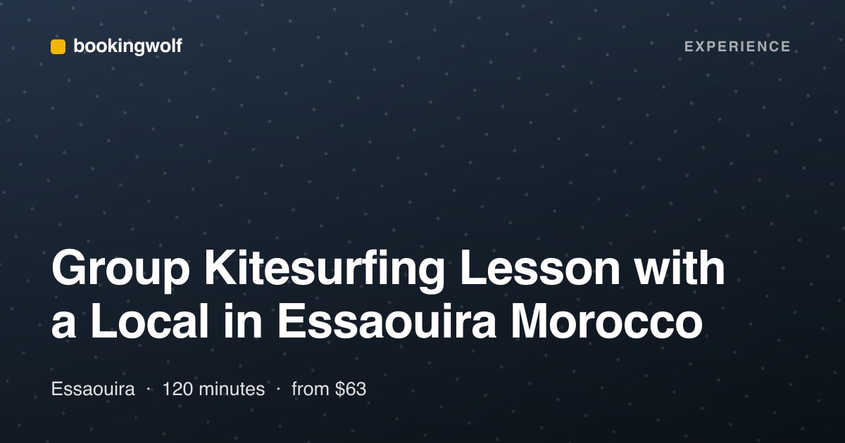 Group Kitesurfing Lesson with a Local in Essaouira Morocco