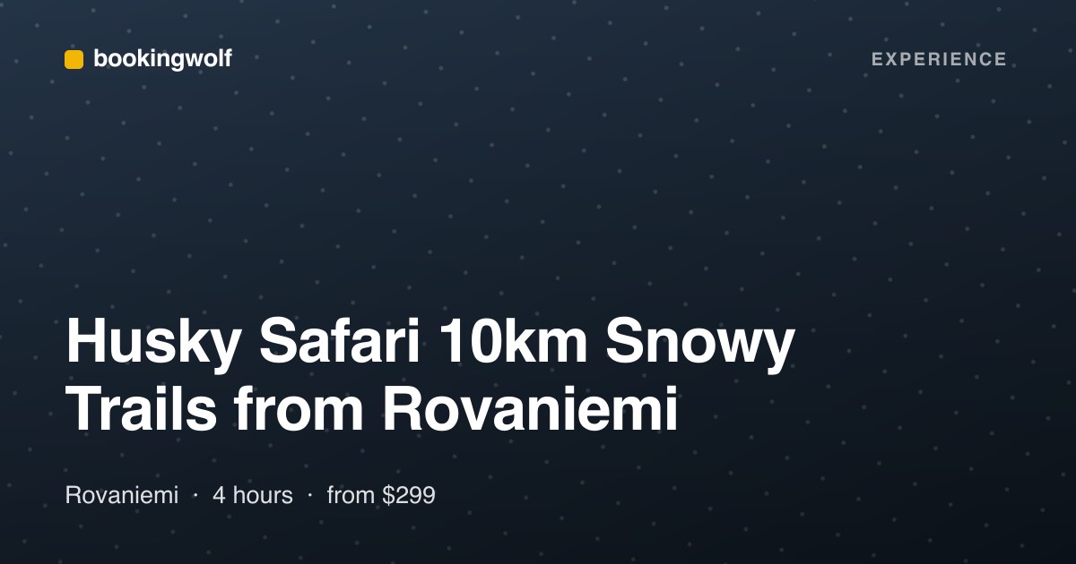 Husky Safari 10km Snowy Trails from Rovaniemi