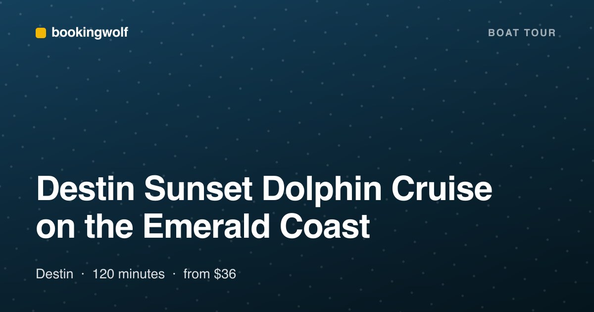 Destin Sunset Dolphin Cruise on the Emerald Coast
