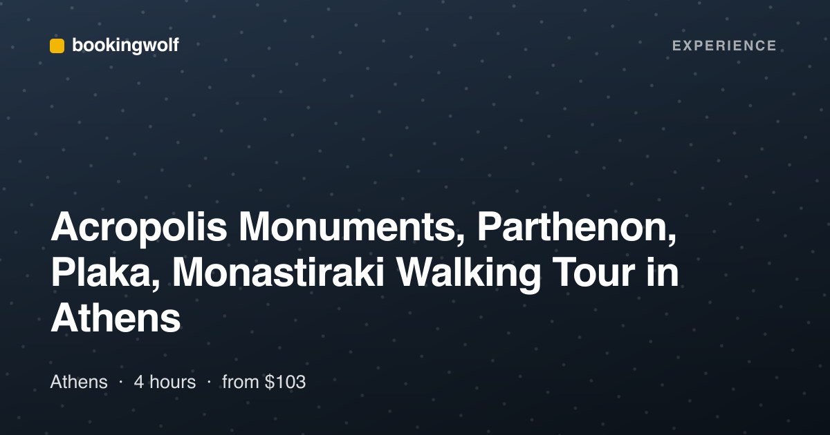 Acropolis Monuments, Parthenon, Plaka, Monastiraki Walking Tour in Athens