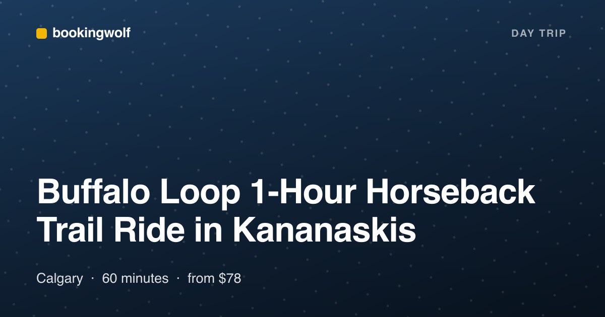 Buffalo Loop 1-Hour Horseback Trail Ride in Kananaskis