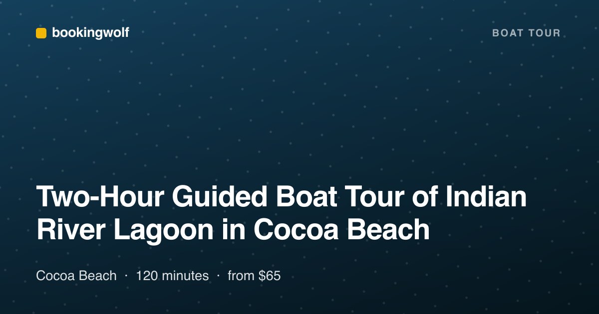 Two-Hour Guided Boat Tour of Indian River Lagoon in Cocoa Beach