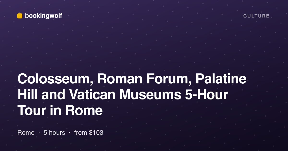 Colosseum, Roman Forum, Palatine Hill and Vatican Museums 5-Hour Tour in Rome