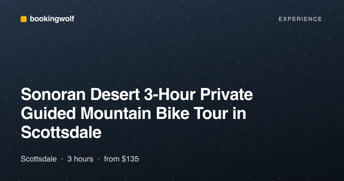 Sonoran Desert 3-Hour Private Guided Mountain Bike Tour in Scottsdale
