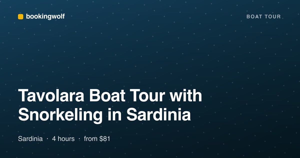 Tavolara Boat Tour with Snorkeling in Sardinia