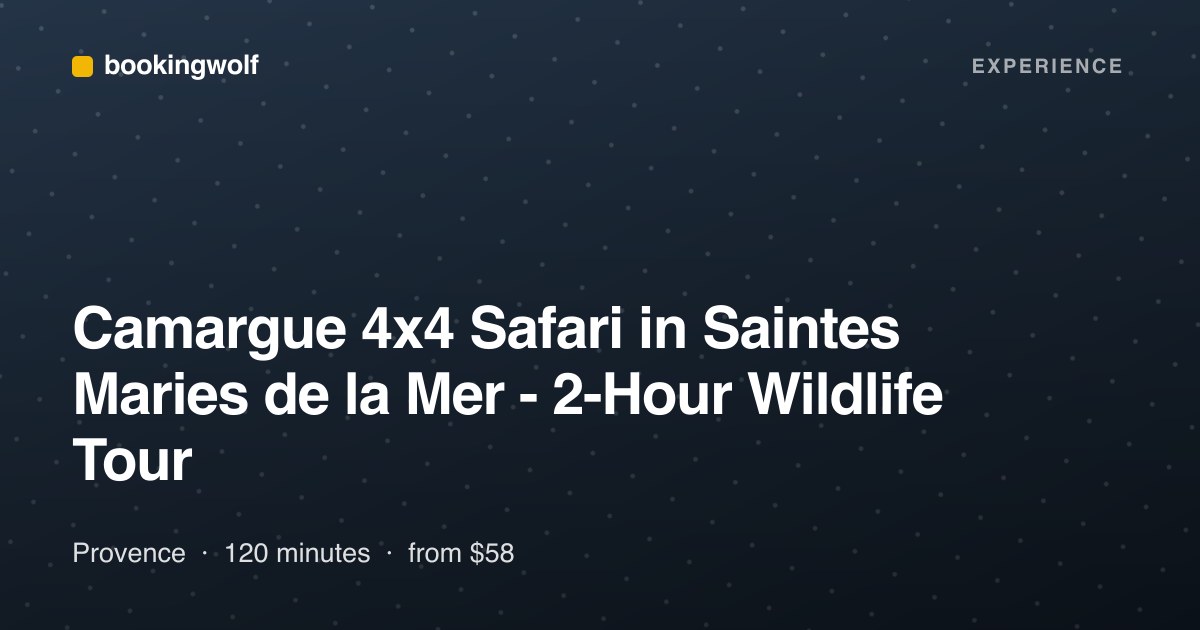 Camargue 4x4 Safari in Saintes Maries de la Mer - 2-Hour Wildlife Tour