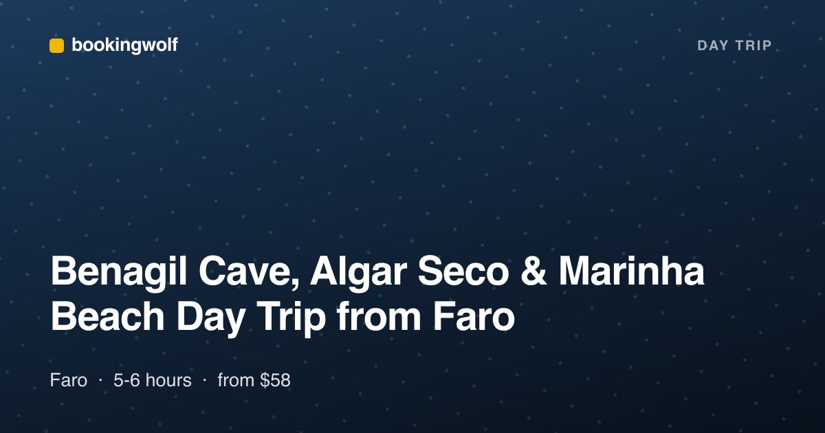 Benagil Cave, Algar Seco & Marinha Beach Day Trip from Faro