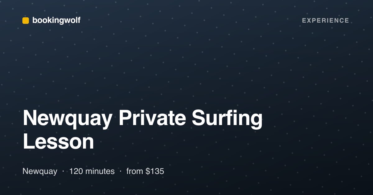 Newquay Private Surfing Lesson