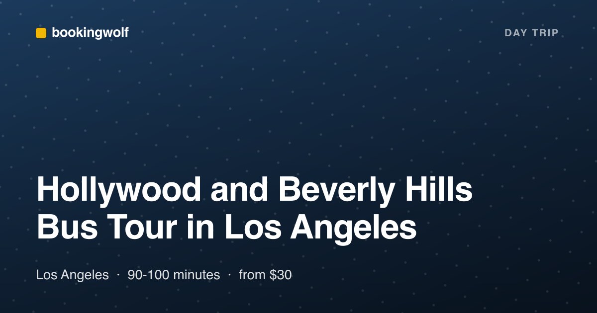 Hollywood and Beverly Hills Bus Tour in Los Angeles