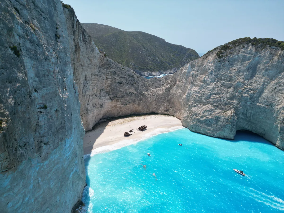 Zakynthos Boat Tour: Shipwreck Beach, Local Blue Caves with 3 Swim Stops